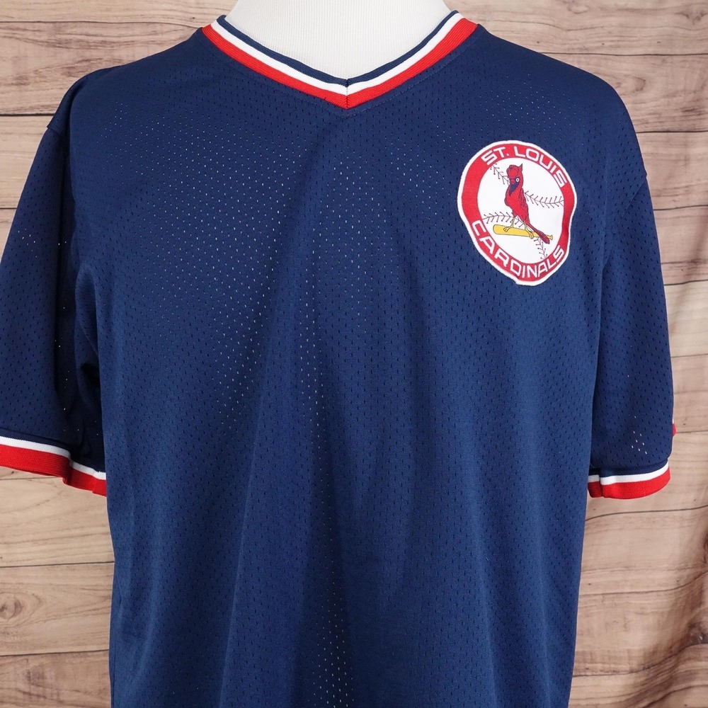 St Louis Cardinals Jersey‎ Mens XL Blue MLB Baseball Mesh AT&T SGA Cardinals